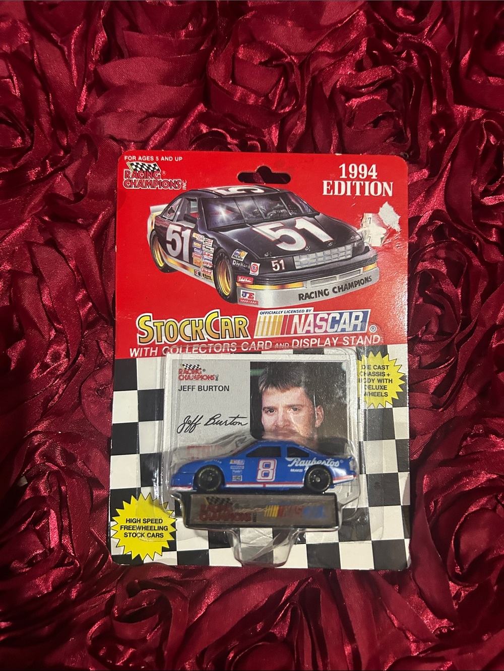 NASCAR Stock Car Jeff Burton Blue Die-Cast Toy - 1994 Edition